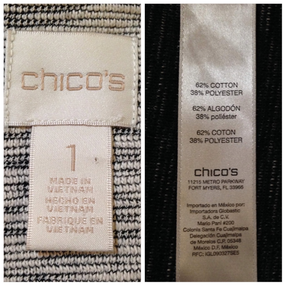 Chico's Striped Shift Dress Size Small - Picture 7 of 8